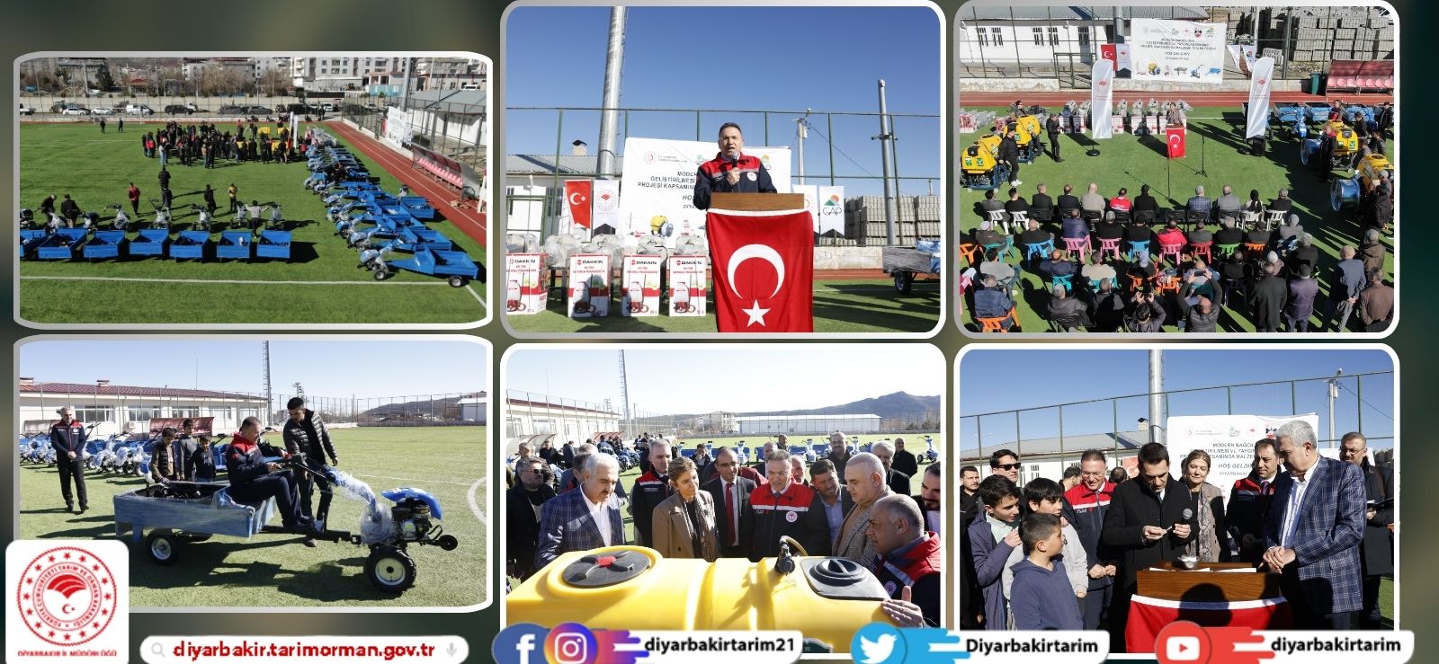 Hani İlçesi Modern Bağcılığın Geliştirilmesi ve Yaygınlaştırılması Projesi Kapsamında Makine ve Ekipman Dağıtım Töreni Düzenlendi